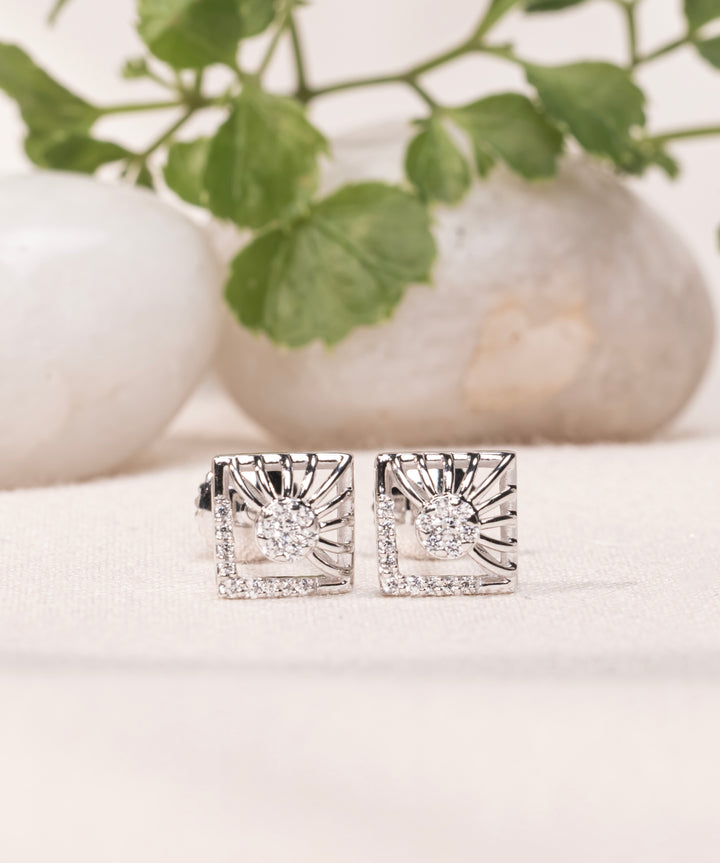 Solaris Square Sunburst Earring