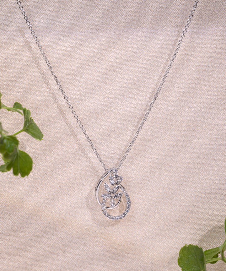 Silver Bloom Infinity Pendant