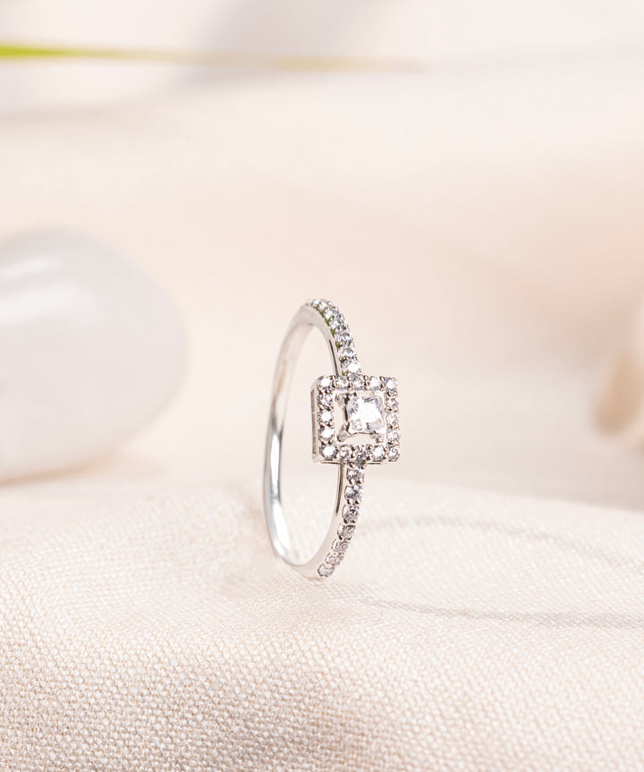 Aria Square Halo Ring