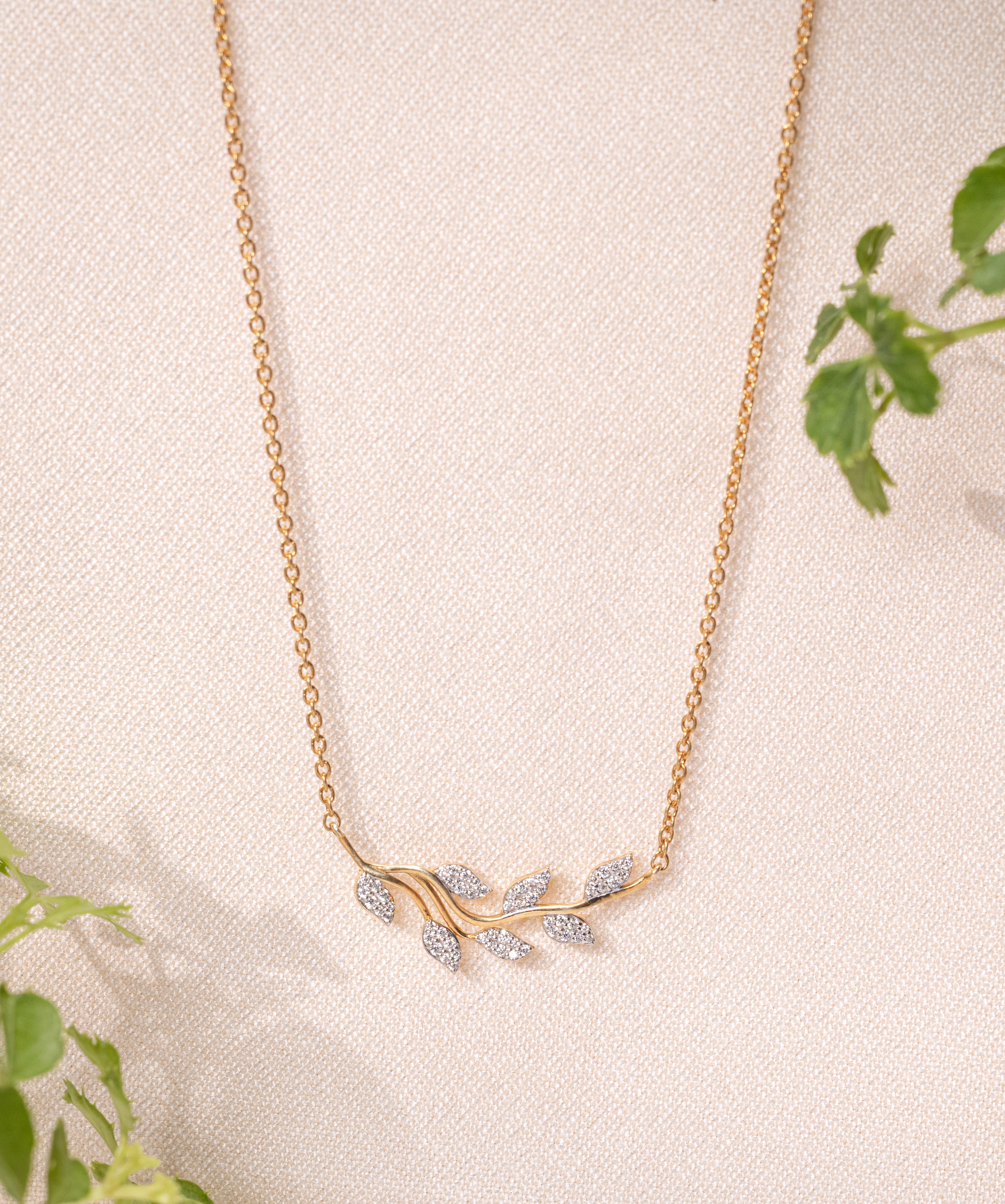 Silver Whisper Leaf Necklace