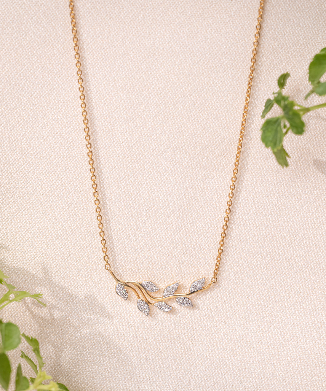 Silver Whisper Leaf Necklace