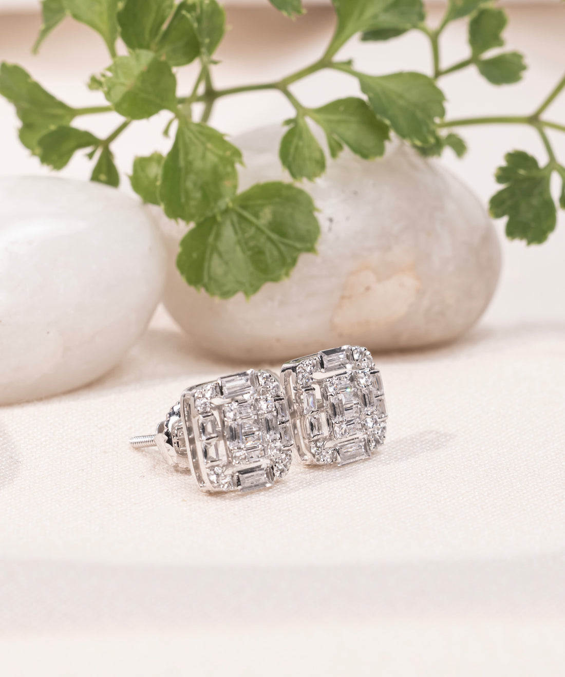 Regal Square Stud Earrings