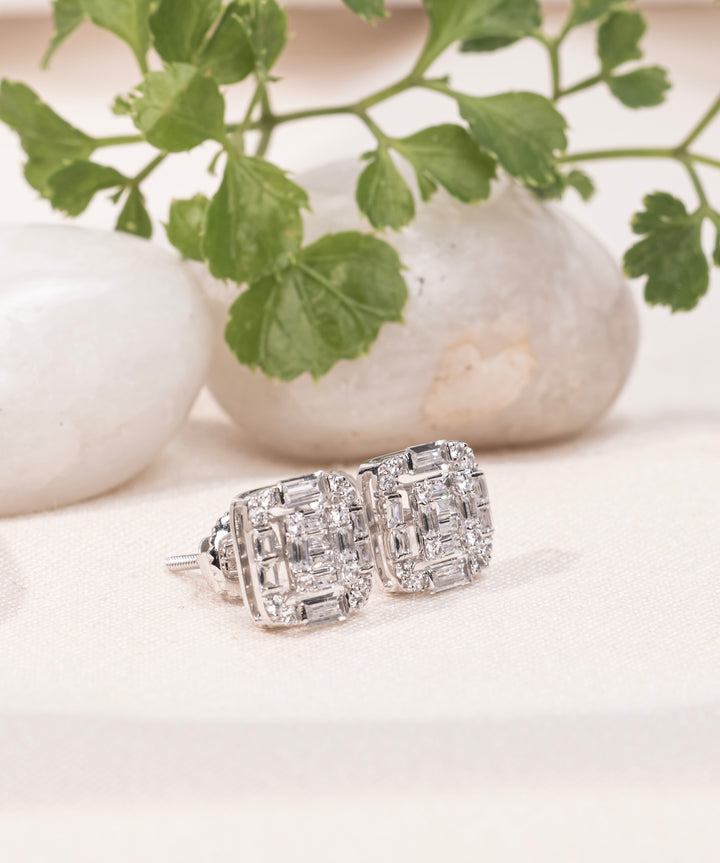 Regal Square Stud Earrings