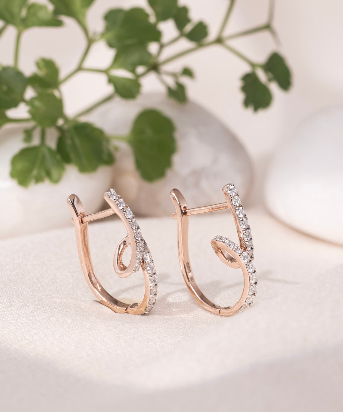 Zig-Zag Hoop Earrings