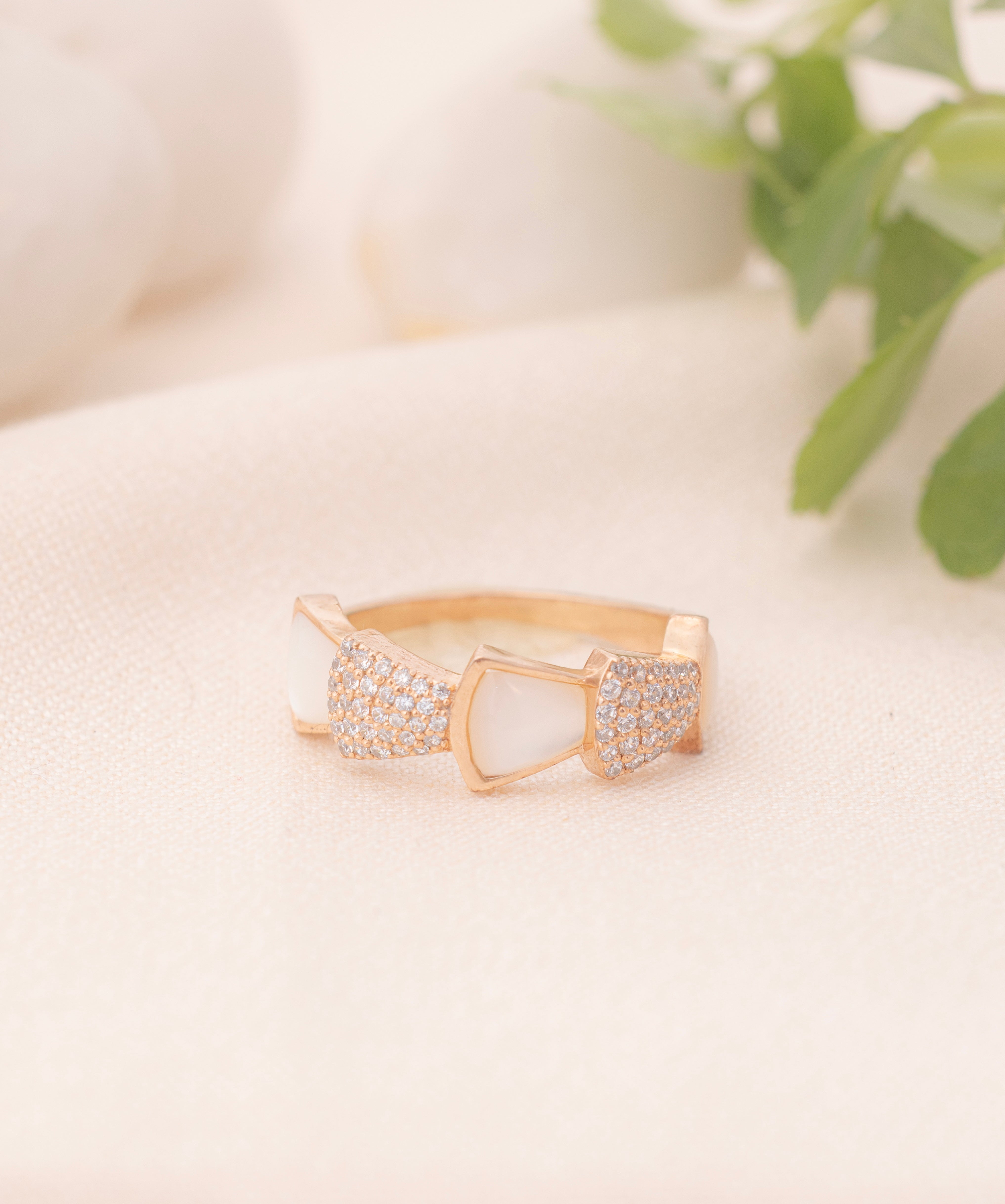Mosaic Fan Shell Ring