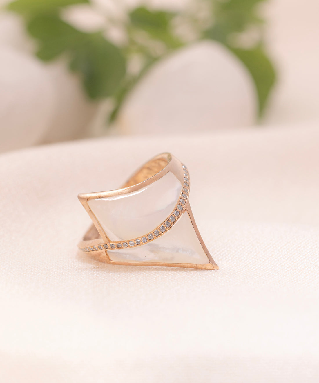 Avant-Garde Prism Shell Ring