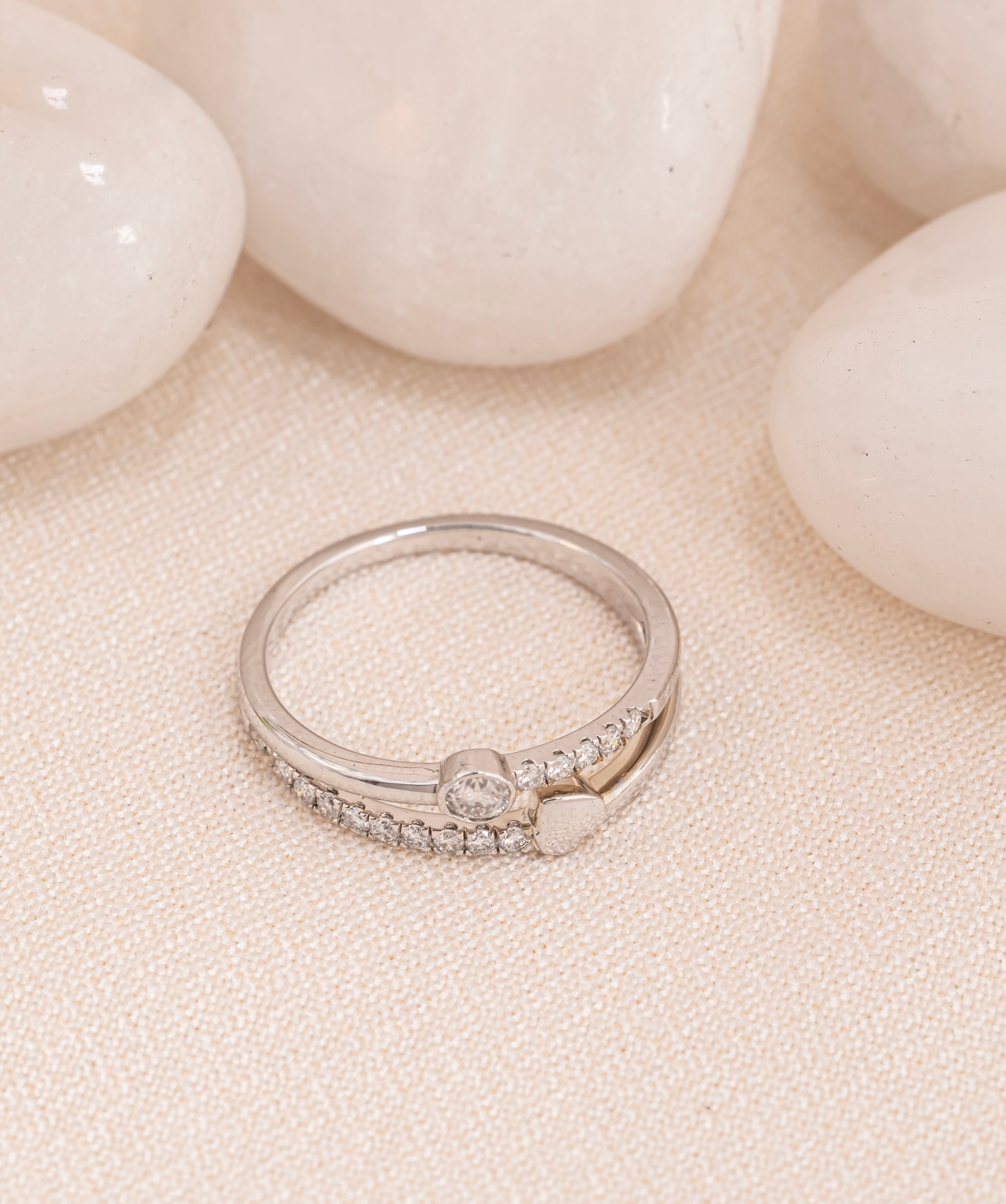 Luna Radiance Twin-Stone Ring