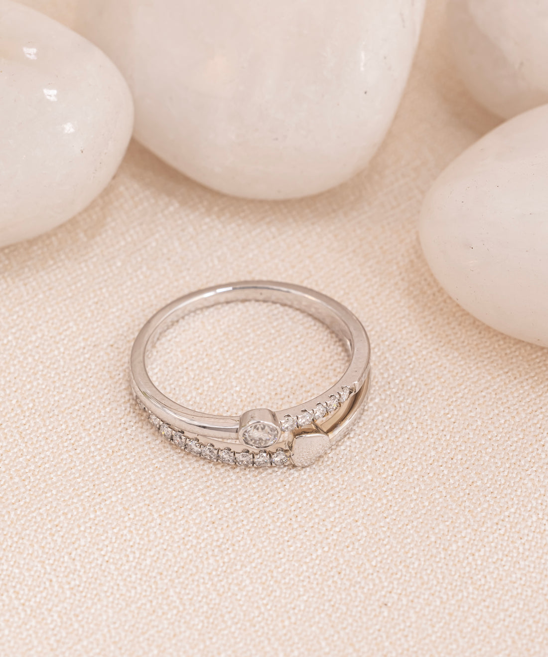 Luna Radiance Twin-Stone Ring