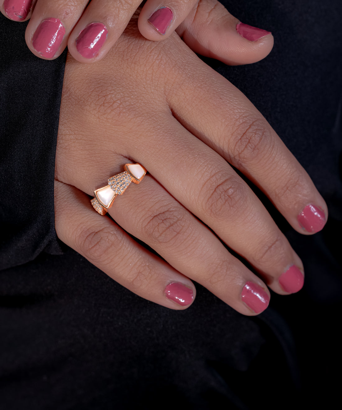 Mosaic Fan Shell Ring
