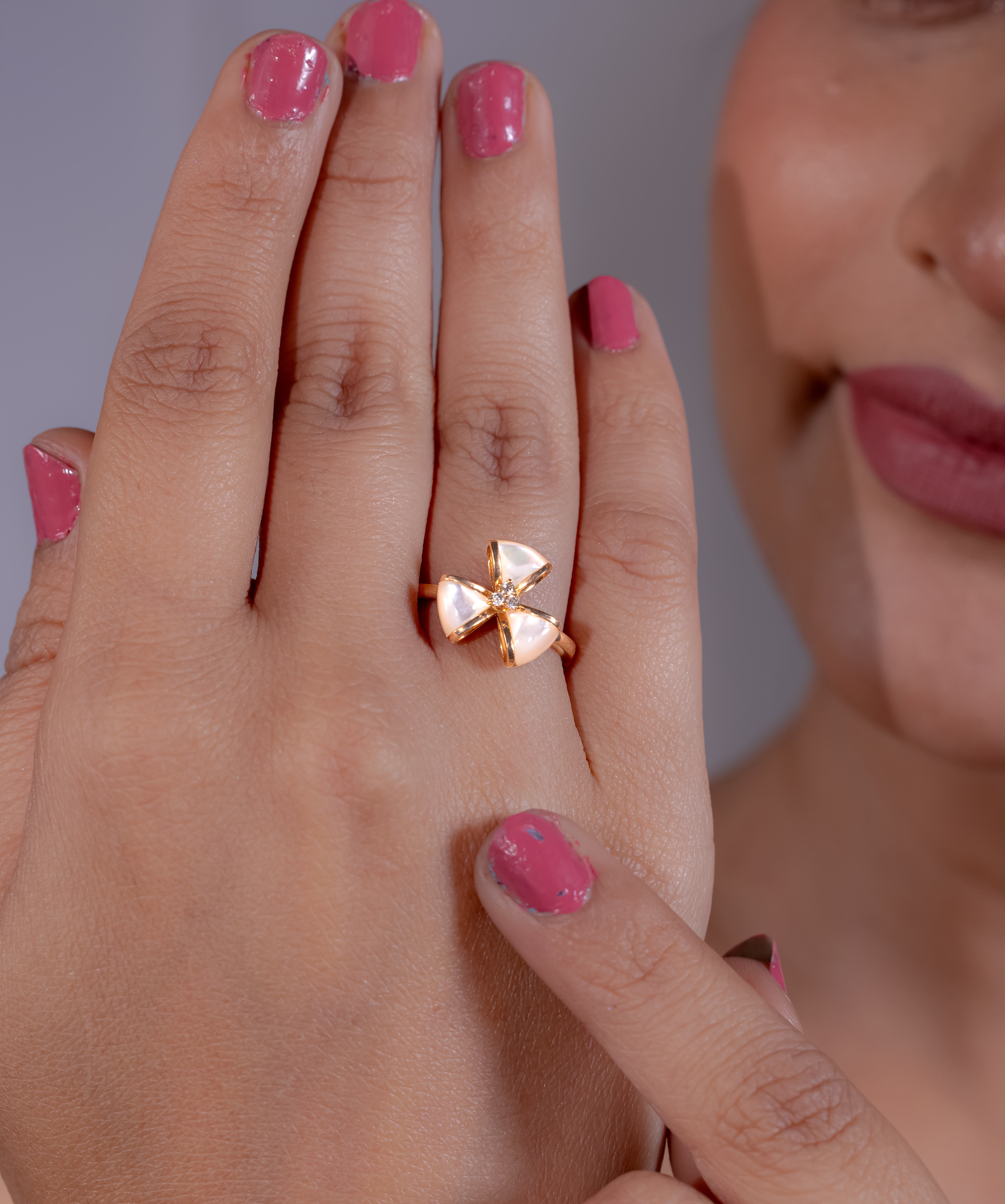 Blossom Silk Clover Ring