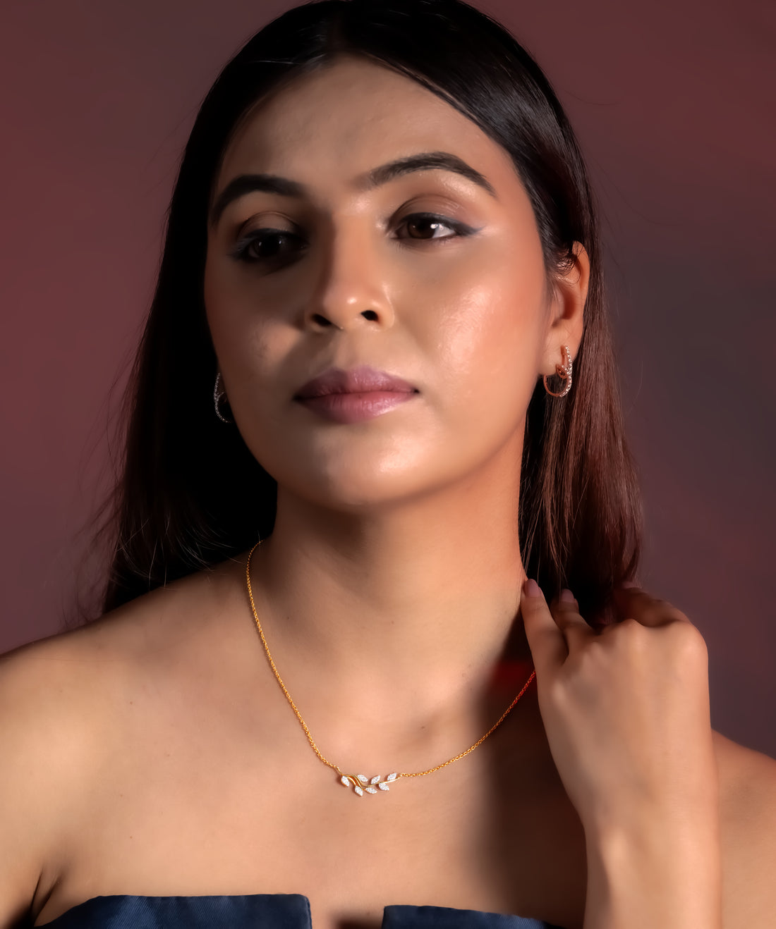 Silver Whisper Leaf Necklace