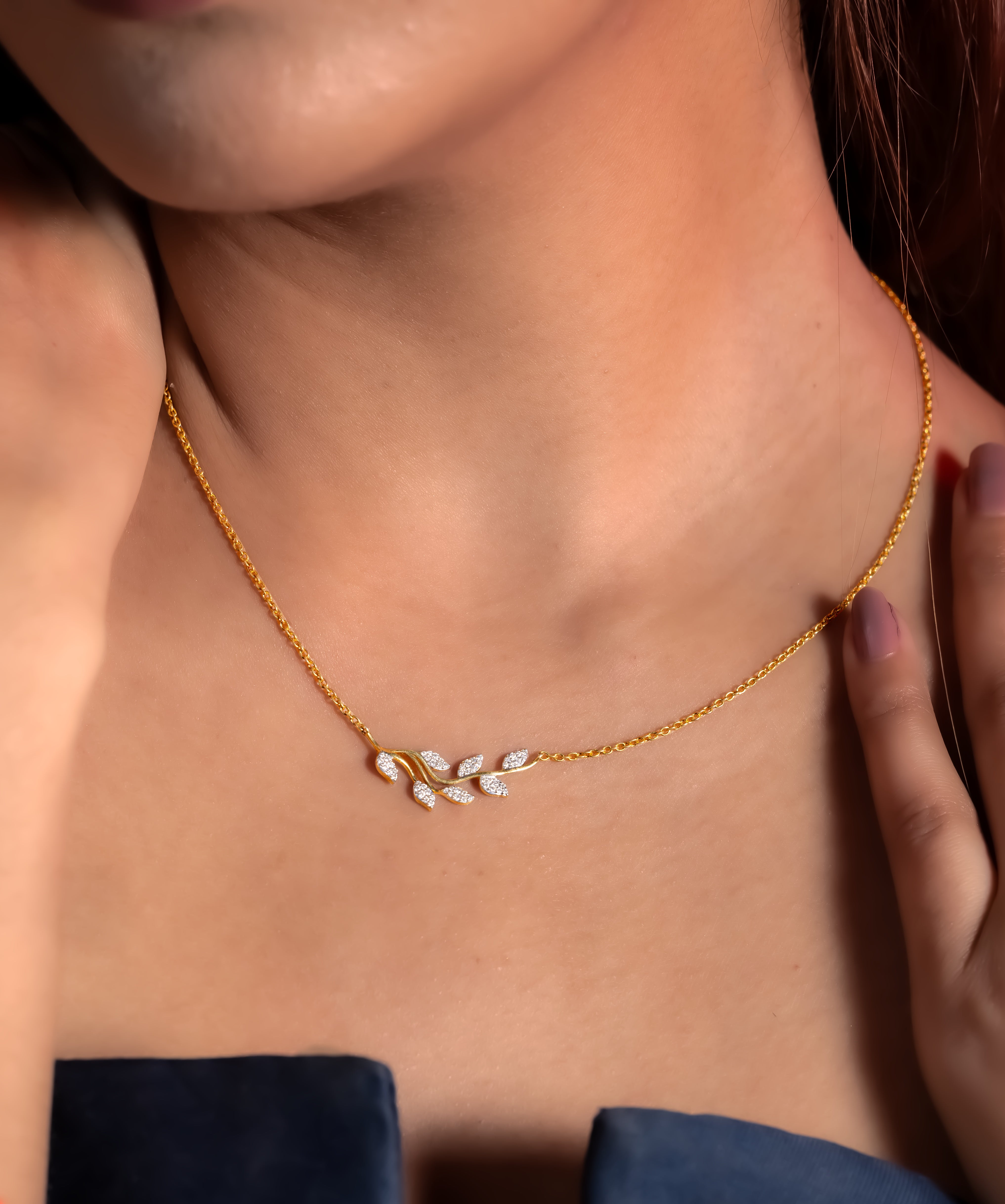 Silver Whisper Leaf Necklace