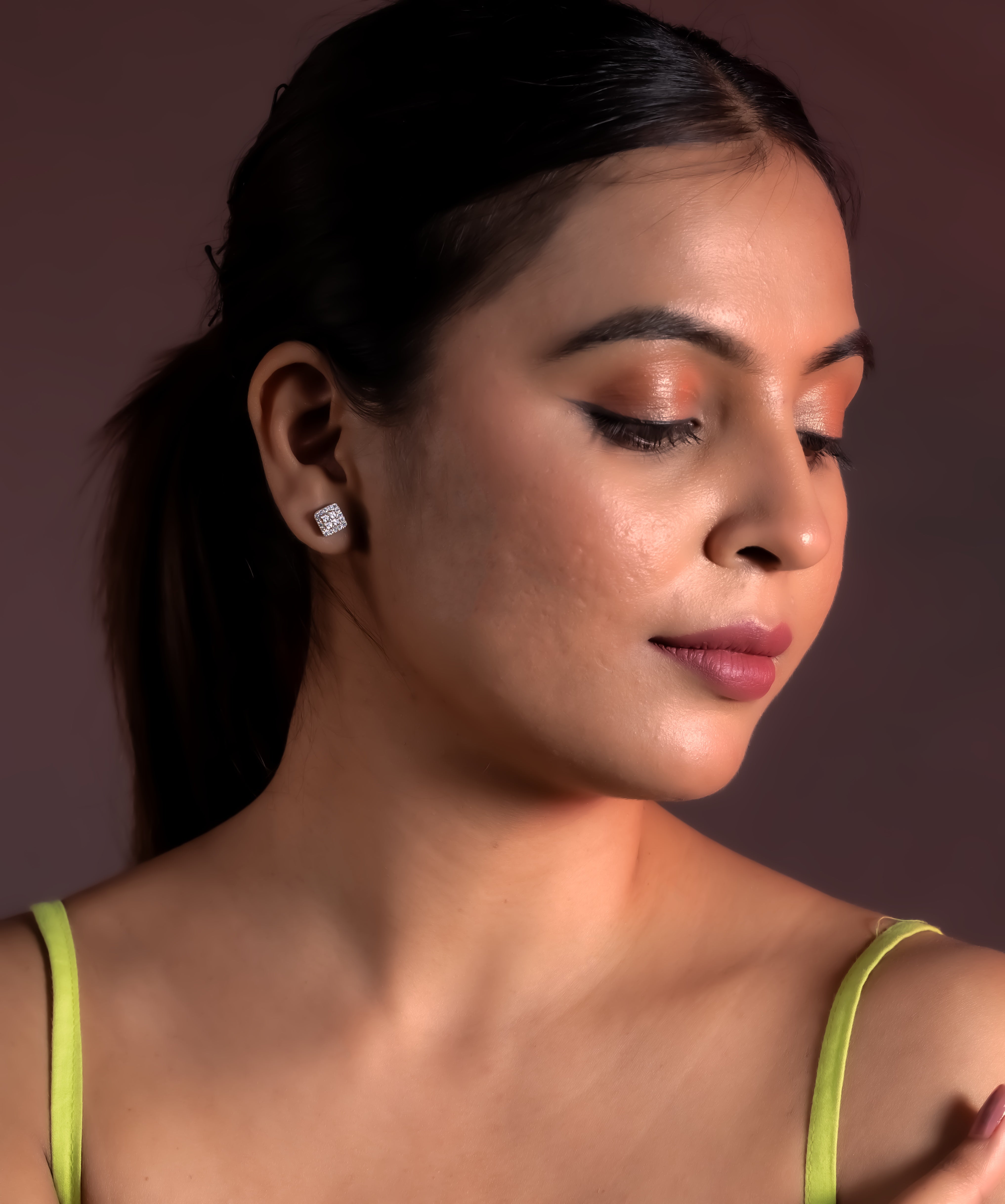 Elite Square Spark Earrings