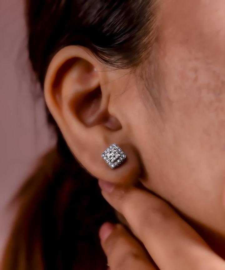 Elite Square Spark Earrings