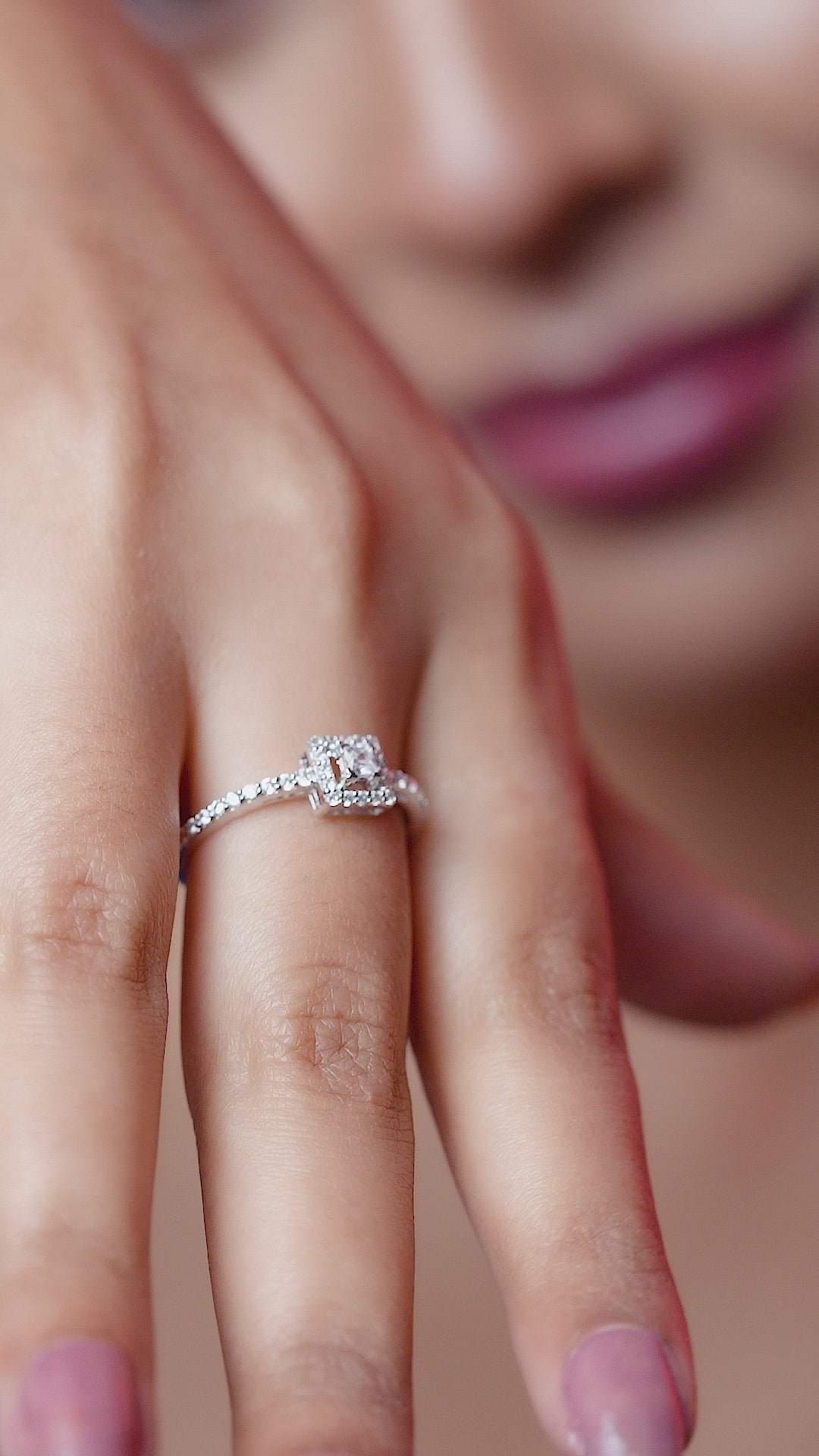 Aria Square Halo Ring