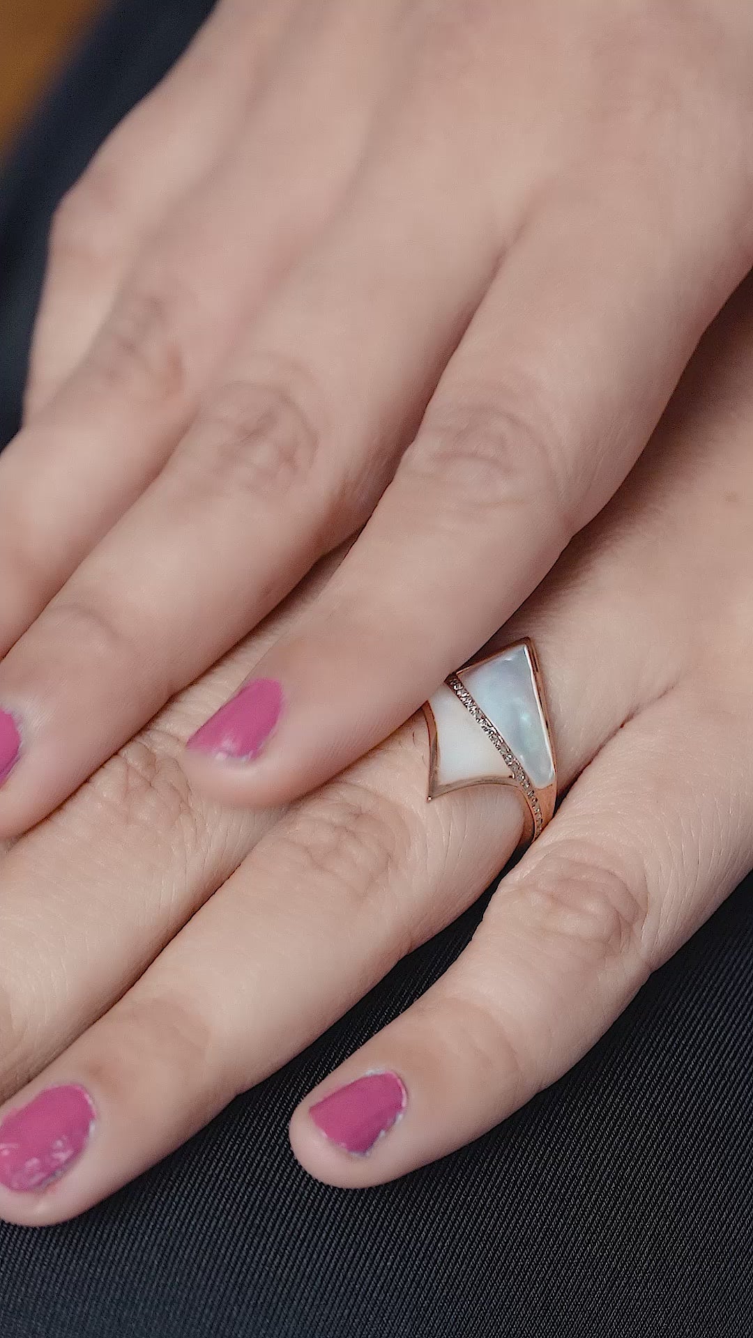 Avant-Garde Prism Shell Ring