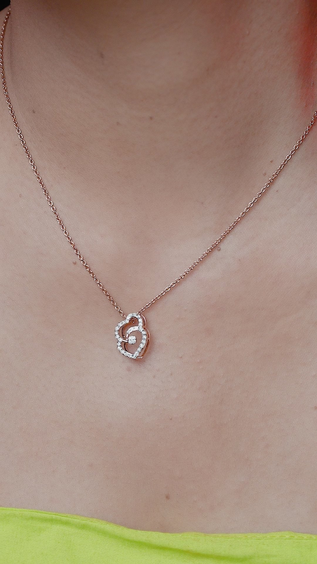 Amorielle Duo Heart Necklace