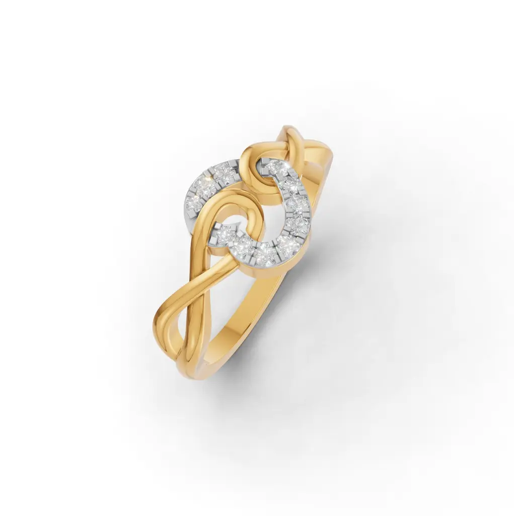 Infinite Infinity with Heart Diamond Ring.webp