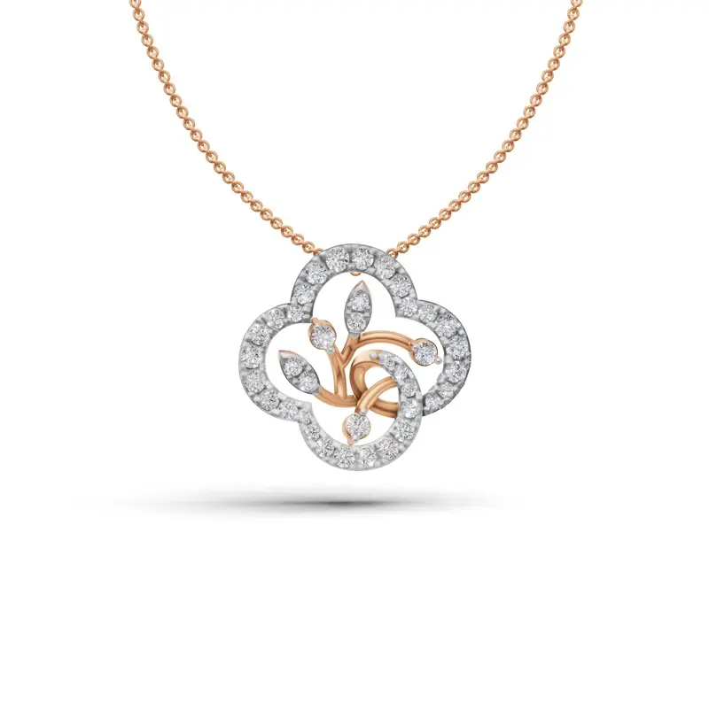 Quatrefoil Diamond Pendant