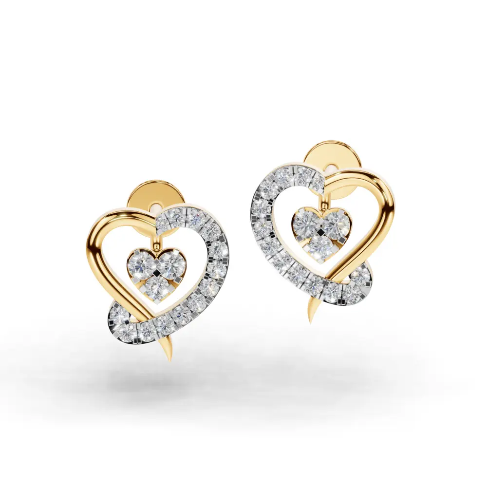 Crimson Charms Drop Earring