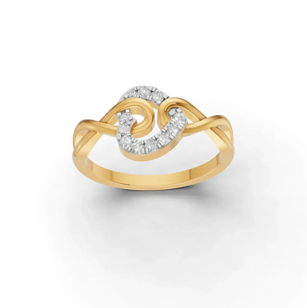 Infinite Infinity with Heart Diamond Ring