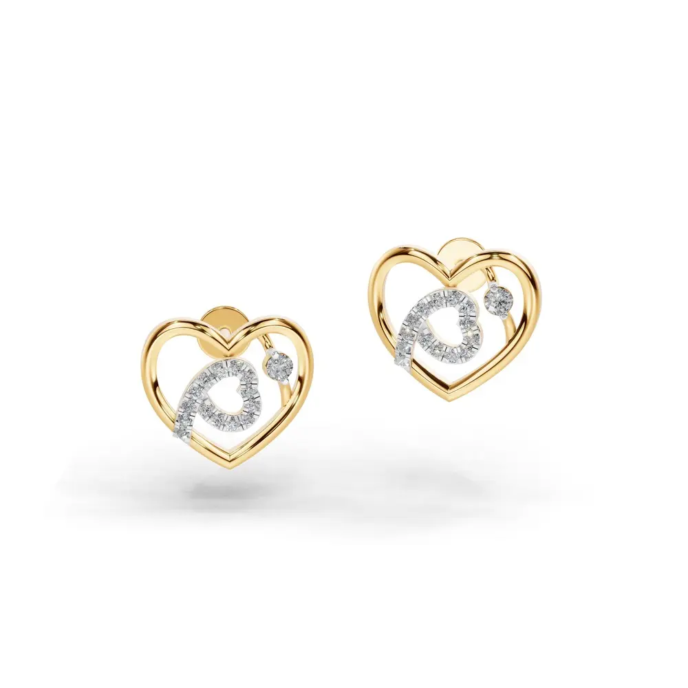 Love Lobe Heart Earrings