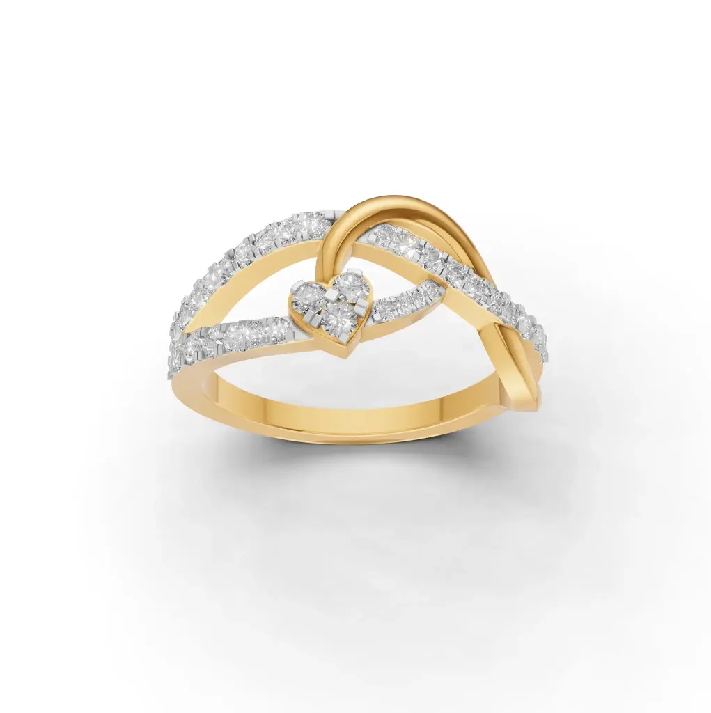 Overlapping Diamond Ring