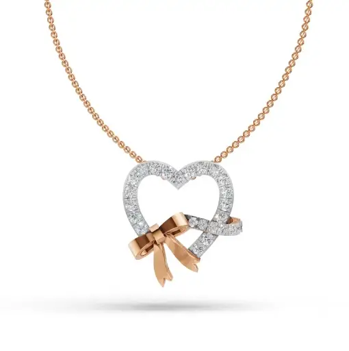 [K-OP-002] Ribboned Heart Pendant