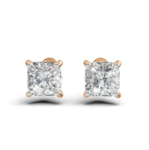 [K-ER-214] Studded Princess Diamond Ring