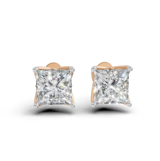 [K-ER-207] 2.01 Carat Modern Princess Stud