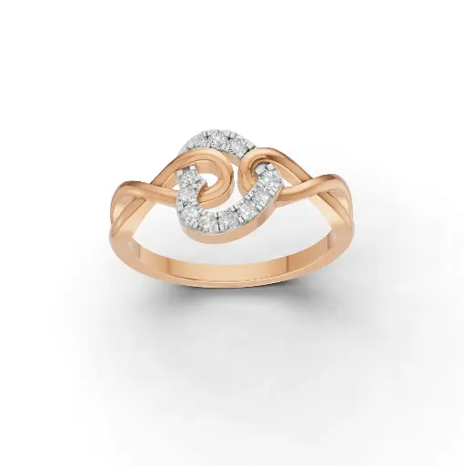 [K-LR-023] Infinite Infinity with Heart Diamond Ring