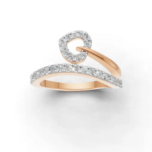 [K-LR-026] Embellished Diamond Ring