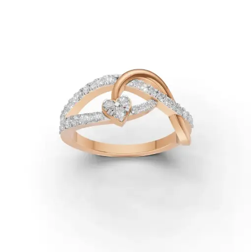 [K-LR-027] Overlapping Diamond Ring